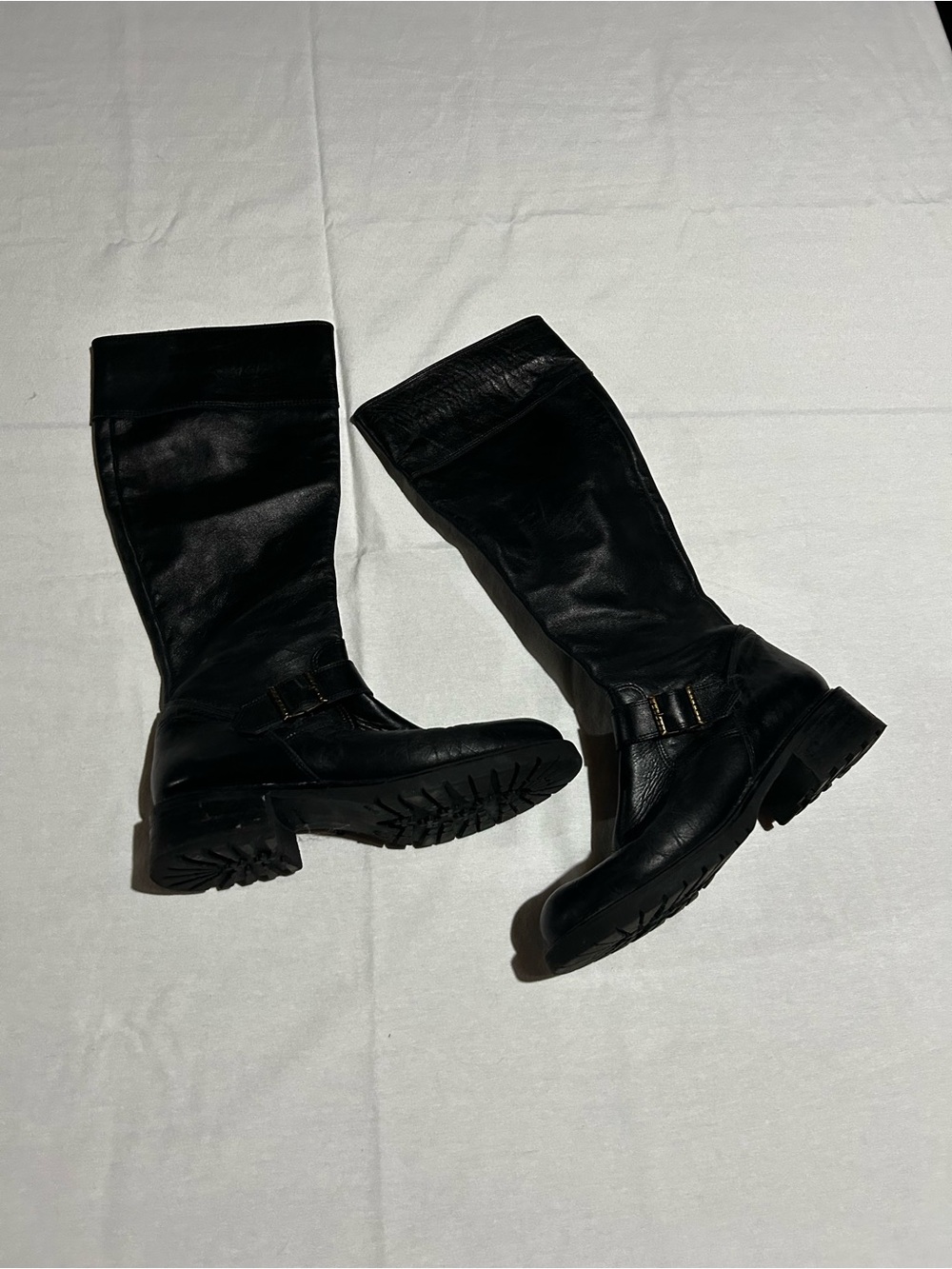J. Crew Black Leather Mid-Calf Riding Boots